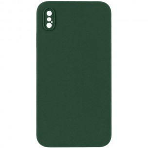 Silicone Case Square Full Camera Protective (AA) NOLOGO для Apple iPhone XS Max (6.5") Зелений / Cyprus Green