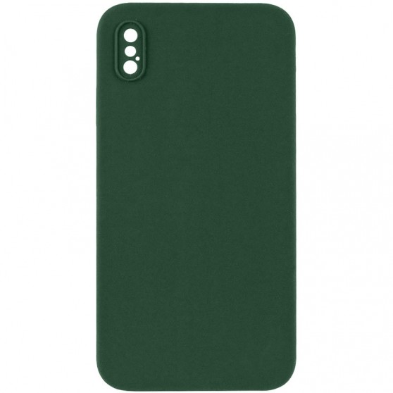 Silicone Case Square Full Camera Protective (AA) NOLOGO для Apple iPhone XS Max (6.5") Зеленый / Cyprus Green