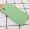 Silicone Case Square Full Camera Protective (AA) NOLOGO для Apple iPhone XS Max (6.5") М'ятний / Mint