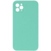 Чехол для iPhone 11 Pro Epik Silicone Case Square Full Camera Protective (AA) NO LOGO, Бирюзовый / Turquoise