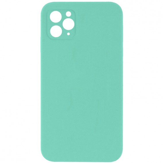 Чехол Silicone Case Square Full Camera Protective (AA) NOLOGO для Apple iPhone 11 Pro (5.8 дюйма) Бирюзовый / Turquoise