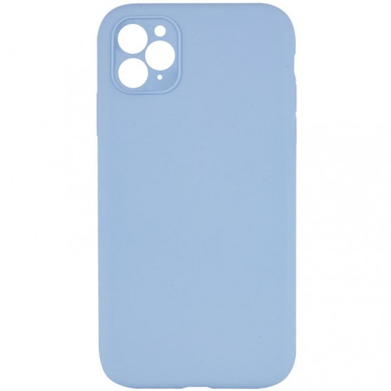 Silicone Case Square Full Camera Protective (AA) NOLOGO для Apple iPhone 11 Pro (5.8") Блакитний / Lilac Blue