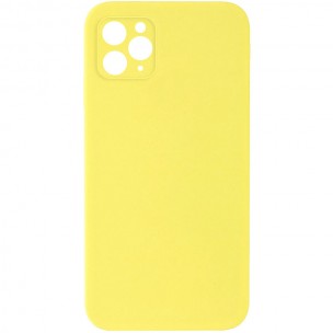 Чохол Silicone Case Square Full Camera Protective (AA) NOLOGO для Apple iPhone 11 Pro (5.8") Жовтий / Yellow