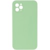 Чехол Silicone Case Square Full Camera Protective (AA) NOLOGO для Apple iPhone 11 Pro (5.8 дюйма) Мятный / Mint
