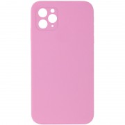 Silicone Case Square Full Camera Protective (AA) NOLOGO для Apple iPhone 11 Pro (5.8") Рожевий / Light pink