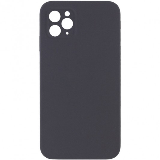 Silicone Case Square Full Camera Protective (AA) NOLOGO для Apple iPhone 11 Pro (5.8") Сірий / Dark Gray