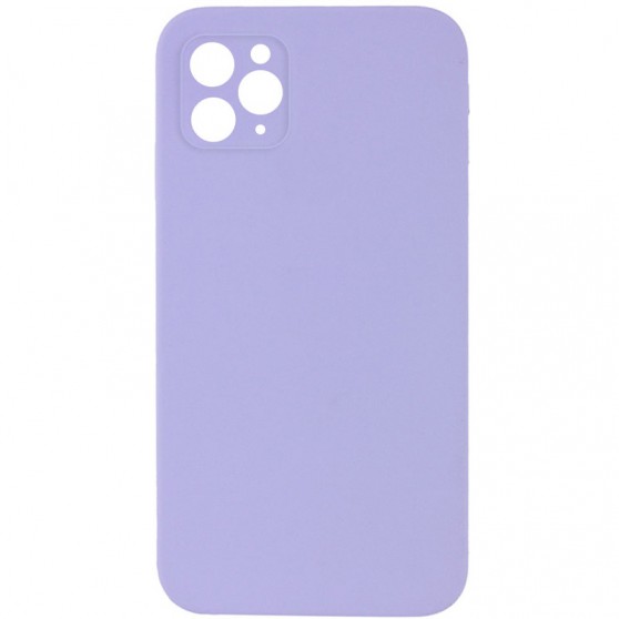 Silicone Case Square Full Camera Protective (AA) NOLOGO для Apple iPhone 11 Pro (5.8") Бузковий / Dasheen