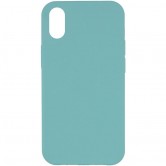 Чехол Silicone Case Full Protective (AA) NO LOGO для Apple iPhone X / XS (5.8 дюйма) Бирюзовый / Marine Green