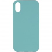 Чохол Silicone Case Full Protective (AA) NO LOGO для Apple iPhone X / XS (5.8") Бірюзовий / Marine Green