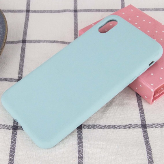 Чехол Silicone Case Full Protective (AA) NO LOGO для Apple iPhone X / XS (5.8") Бирюзовый / Turquoise