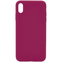 Чехол Silicone Case Full Protective (AA) NO LOGO для Apple iPhone X / XS (5.8") Красный / Rose Red