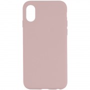 Чохол Silicone Case Full Protective (AA) NO LOGO для Apple iPhone X / XS (5.8") Рожевий / Chalk Pink