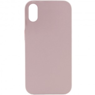 Чехол Silicone Case Full Protective (AA) NO LOGO для Apple iPhone X / XS (5.8") Серый / Lavender