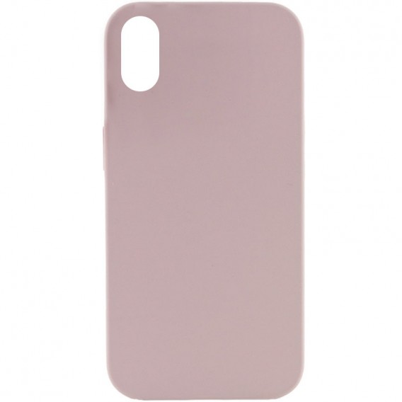 Чохол Silicone Case Full Protective (AA) NO LOGO для Apple iPhone X / XS (5.8") Сірий / Lavender