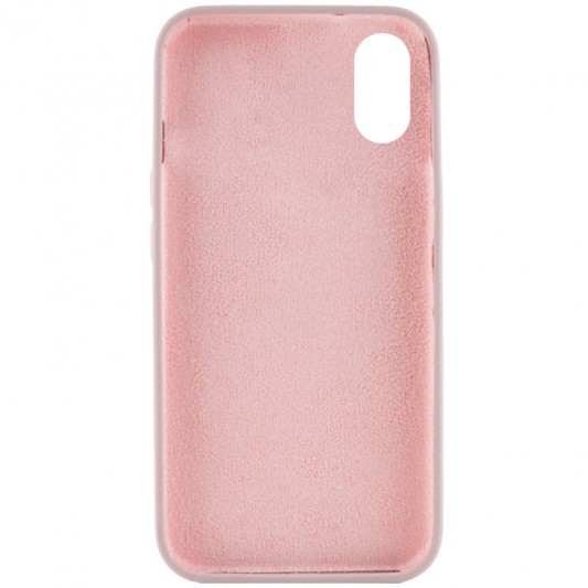 Чохол Silicone Case Full Protective (AA) NO LOGO для Apple iPhone X / XS (5.8") Сірий / Lavender - зображення 1 