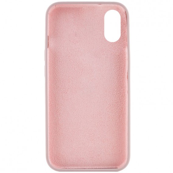 Чохол Silicone Case Full Protective (AA) NO LOGO для Apple iPhone X / XS (5.8") Сірий / Lavender