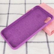 Чохол Silicone Case Full Protective (AA) NO LOGO для Apple iPhone X / XS (5.8") Фіолетовий / Grape
