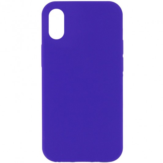 Чехол Silicone Case Full Protective (AA) NO LOGO для Apple iPhone XR (6.1") Фиолетовый / Ultra Violet