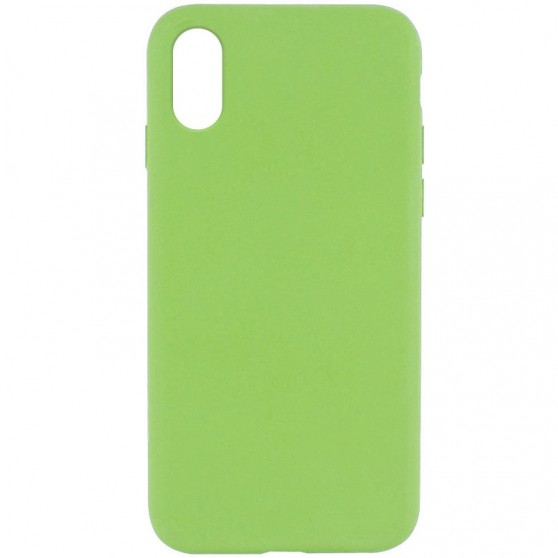 Чехол Silicone Case Full Protective (AA) NO LOGO для Apple iPhone XS Max (6.5") Мятный / Mint