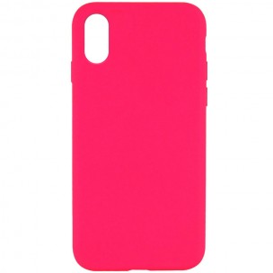 Чохол Silicone Case Full Protective (AA) NO LOGO для Apple iPhone XS Max (6.5") Рожевий / Barbie pink