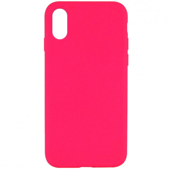 Чохол Silicone Case Full Protective (AA) NO LOGO для Apple iPhone XS Max (6.5") Рожевий / Barbie pink