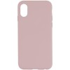 Чехол Silicone Case Full Protective (AA) NO LOGO для Apple iPhone XS Max (6.5 дюйма) Розовый / Chalk Pink