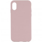 Чехол Silicone Case Full Protective (AA) NO LOGO для Apple iPhone XS Max (6.5 дюйма) Розовый / Chalk Pink