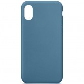 Чехол Silicone Case Full Protective (AA) NO LOGO для Apple iPhone XS Max (6.5 дюйма) Синий / Blue Jay
