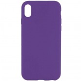 Чехол Silicone Case Full Protective (AA) NO LOGO для Apple iPhone XS Max (6.5 дюйма) Фиолетовый / Amethyst