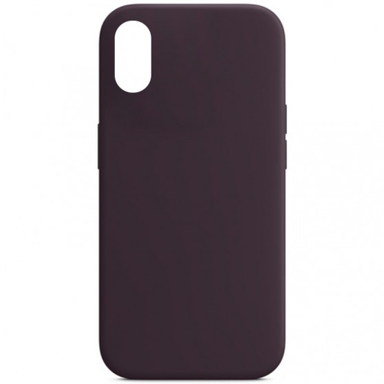 Чехол Silicone Case Full Protective (AA) NO LOGO для Apple iPhone XS Max (6.5") Фиолетовый / Elderberry