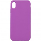 Чехол Silicone Case Full Protective (AA) NO LOGO для Apple iPhone XS Max (6.5 дюйма) Фиолетовый / Grape