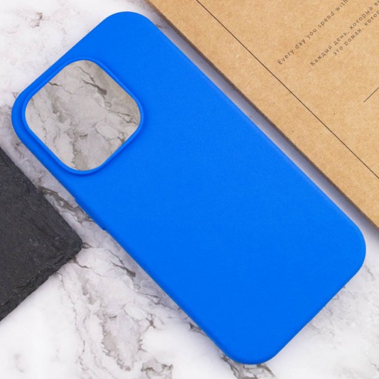 Чохол Silicone Case Full Protective (AA) NO LOGO для Apple iPhone 13 Pro Max (6.7") Синій / Capri Blue - зображення 4 