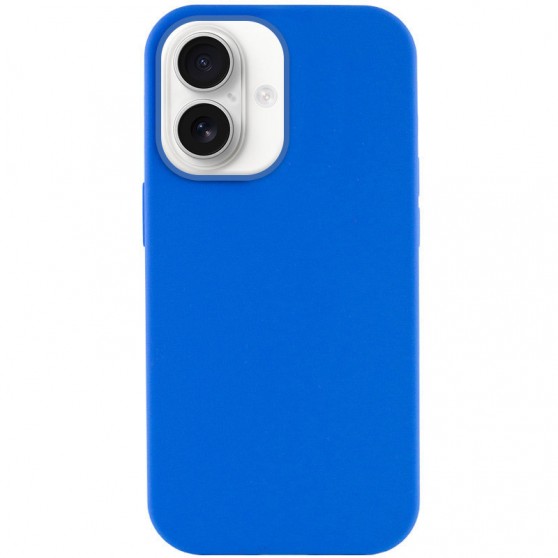Чехол Silicone Case Full Protective (AA) NO LOGO для Apple iPhone 16 Plus (6.7") Синий / Capri Blue