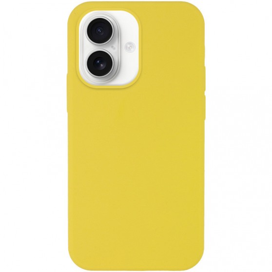 Чехол Silicone Case Full Protective (AA) NO LOGO для Apple iPhone 16 Plus (6.7") Желтый / Yellow