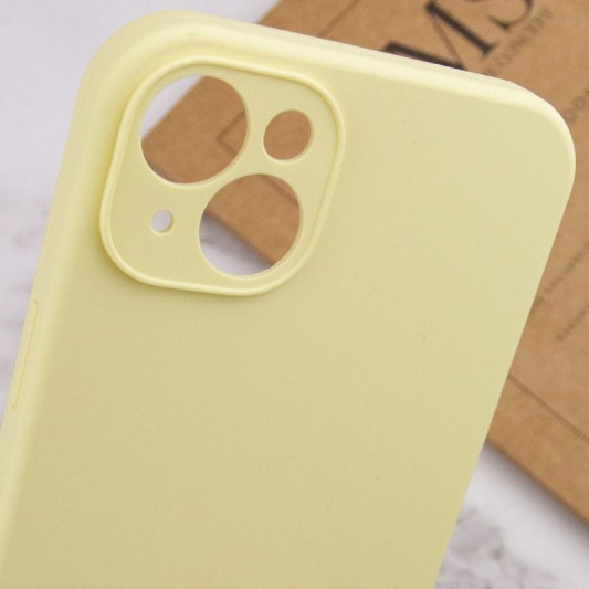 Чехол Silicone Case Full Protective (AA) NO LOGO для Apple iPhone 16 Plus (6.7") Желтый / Mellow Yellow - изображение 5