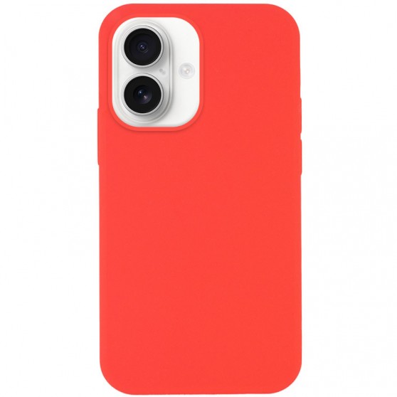 Чехол Silicone Case Full Protective (AA) NO LOGO для Apple iPhone 16 Plus (6.7") Арбузный / Watermelon red