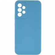 Чехол TPU GETMAN Liquid Silk Full Camera для Samsung Galaxy A32 4G Голубой / Blue