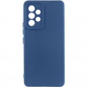 Чехол TPU GETMAN Liquid Silk Full Camera для Samsung Galaxy A32 4G Синий / Navy Blue