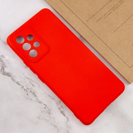 Чехол TPU GETMAN Liquid Silk Full Camera для Samsung Galaxy A32 4G Красный / Red - изображение 3