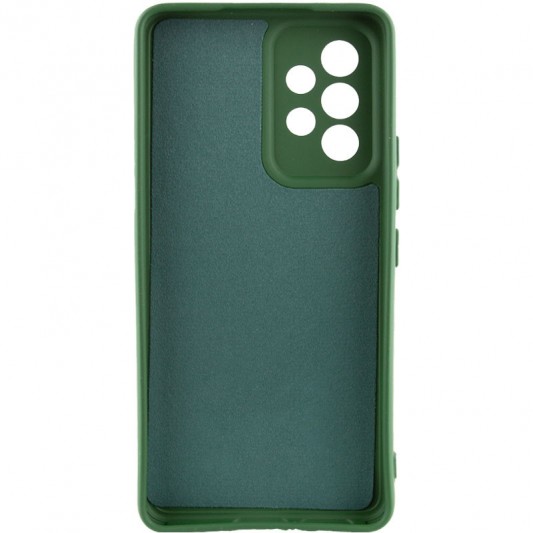 Чехол TPU GETMAN Liquid Silk Full Camera для Samsung Galaxy A32 4G Зеленый / Dark green - изображение 1