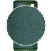 Чехол TPU GETMAN Liquid Silk Full Camera для Samsung Galaxy A32 4G Зеленый / Dark green