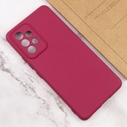 Чехол TPU GETMAN Liquid Silk Full Camera для Samsung Galaxy A32 4G Бордовый / Marsala