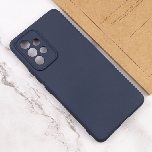 Чехол TPU GETMAN Liquid Silk Full Camera для Samsung Galaxy A32 4G Синий / Midnight Blue - изображение 3