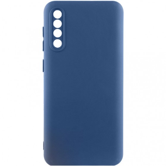 Чехол TPU GETMAN Liquid Silk Full Camera для Samsung Galaxy A50 (A505F) / A50s / A30s Синий / Navy Blue