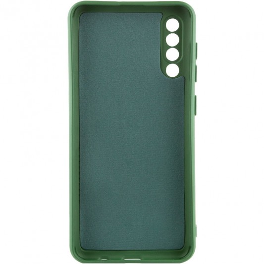 Чохол TPU GETMAN Liquid Silk Full Camera для Samsung Galaxy A50 (A505F) / A50s / A30s Зелений / Dark green - зображення 2 