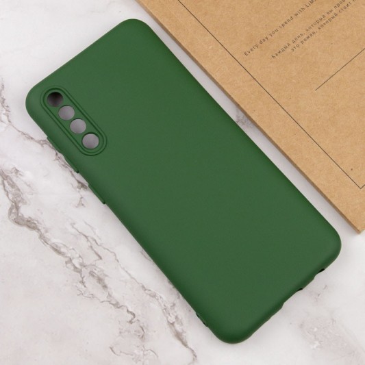 Чохол TPU GETMAN Liquid Silk Full Camera для Samsung Galaxy A50 (A505F) / A50s / A30s Зелений / Dark green - зображення 3 