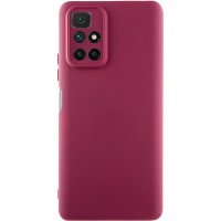 Чехол TPU GETMAN Liquid Silk Full Camera для Xiaomi Redmi 10 Бордовый / Marsala