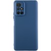 Чехол TPU GETMAN Liquid Silk Full Camera для Xiaomi Redmi 10 Синий / Navy Blue