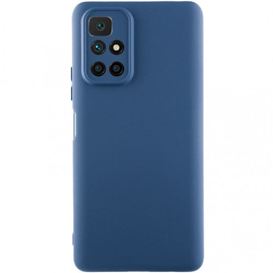 Чохол TPU GETMAN Liquid Silk Full Camera для Xiaomi Redmi 10 Синій / Navy Blue