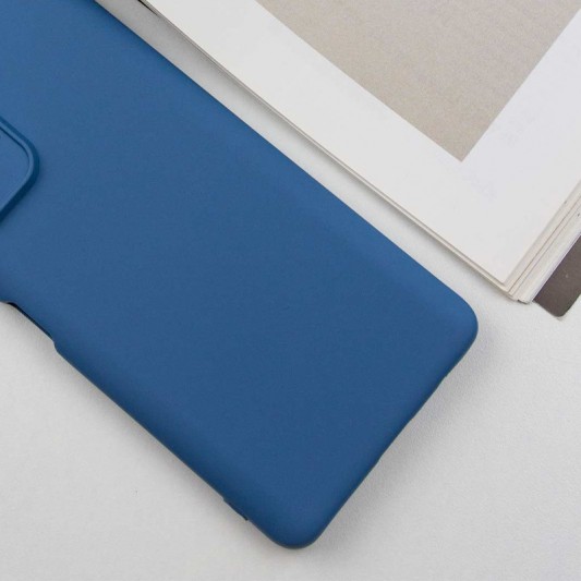 Чехол TPU GETMAN Liquid Silk Full Camera для Xiaomi Redmi 10 Синий / Navy Blue - изображение 1